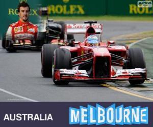 пазл Фернандо Алонсо - Ferrari - 2013 австралийских Г.П., 2º классифицированы